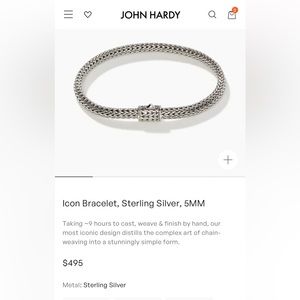 John Hardy Icon Bracelet, Sterling Silver, 5MM